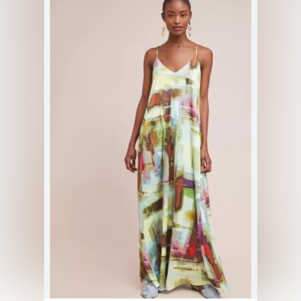 Abstract Multicolor Maxi Dress by Nicole Miller